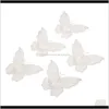 Noties Kleed Druppel Aflevering 2021 5 -stks vlinder kanten patch jurk jurk met borduurgerechten Appliques naaimakte tiknc