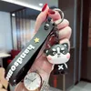 Keychains Dog Key Keychain Ring Chain Car Mobiltelefon Lether Bag Pendant Söt prydnadsgåva Män och kvinnor Tillbehör Parti Miri2222