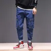 Ly Designer Moda Uomo Jeans Pantaloni cargo in denim con tasche larghe e vestibilità ampia di alta qualità Homme Pantaloni streetwear Hip Hop a gamba larga