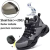 Suadex Werk Veiligheidsschoenen Mannen met Steel Teen Cap Casual Mannelijke Laarzen Onverwoestende Punctie-Proof-proof Sneakers 211217