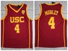 Vintage NCAA USC Trojans College Basketball Jerseys 4 Evan Mobley 24 Brian Scalabrine 1 Nick Young 10 DeMar DeRozan gestikte rode shirts Jersey S-XXL