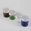 50 G 80 ML Plastic Pot Jars Round Clear Leak Proof Plastic Cosmetic Container Jars with Aluminum Lids for Travel Storage Make Up, Eye Shadow, Nails, Powder, Paint, Jewelry