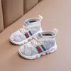 Sapatos infantis Antislip Bottom macio bebê tênis casual tênis planos sapatos crianças tamanho meninas sapatos de esportes de meninos