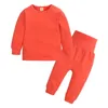 Primavera Autunno Infantile Neonate Ragazzi Ragazze Manica lunga Top + Pantaloni Set di abbigliamento Bambini Ragazzo Ragazza Abbigliamento per il tempo libero Abiti 210429