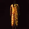 LED Coat Long Fur Women's With Light Stage Suit Jacket Women Comply 211213