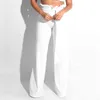 Plazson Sonbahar Kış Kadın Kuşaklı Palazzo Pantolon Gevşek Uzun Pantolon Yüksek Bel Geniş Bacak Pantolon Pantolon Streetwear Pantalones 211105