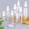 5 ml 10ml 20ml 30ml 60 ml 80ml 100m plastflaskor transparent tom sprayflaska kosmetisk parfymfyllningsbar behållare