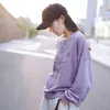 Johnature Femmes Pull Sweatshirts Terry Casual Vêtements Automne O-Cou Manches Longues Mori Girl Sweet Sweatshirts 210521