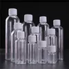 5ml 10ml 20ml 30ml 50ml 60ml 80ml 100ml 120ml 150ml Plastic Refillable Bottles Clear Empty Container with Screw Cap