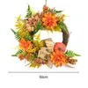 Couronnes De Fleurs Décoratives Guirlande Artificielle Avec Des Feuilles Et Des Pétales De Citrouille Convient Aux Types De Décorations Porte D'entrée Mur De Mariage Maison