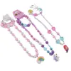 Specchio a croce per bambini039s gioielli Collana con unicorno Set per ragazze Principessa sirena 2 set1269898