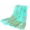 Foulards CHSDCSI Imprimer Wrap Feminino Châle Femmes Paon Écharpe De Mode Doré Fille Foulard Silencieux Long Tippet