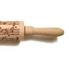 Rolling Pins & Pastry Boards Est Portable Size Biscuit Fondant Cake Patterned Roller Music Notes Wooden Embossing Baking Cookies