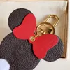 Designer Bow Keychains Pu Leather Plaid Mouse Animal Bag Pendant Charm Girls Keyrings Chains Holder Fashion Women Key Ring Smycken