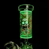 REANICE Mini Glass Bong Set with Belly Luminous Water Pipe Small Hookah Height 20 cm Cut 18.8 Bowls