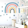 Rainbow Wall Decals Children's Room Kindergarten Removable Stickers PVC Self-Adhesive Wallpaper Decoration Waterproof Peel Stick DIY Art Decor