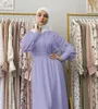 Abbigliamento etnico Elegante donna musulmana Abito in chiffon a doppio strato Islamico Jilbab Abaya Kaftan Dubai Abito tunica da festa Abiti arabi africani maxi