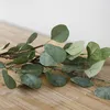 Decorative Flowers & Wreaths 1 Pc Green Artificial Fake Silk Flower Eucalyptus Plant Leaf Bouquet Spray Vase Fillers Decoration Home Decor