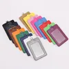 2021 PU Couro Material Material Sleeve Sets Id Badge Case Clear banco Credit Card Badge Titular Escola Estudante Escritório