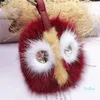Birdie сова волос мяч кулон брелок автомобиль брелок волка шкуранский декор
