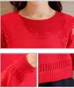 knitted sweater Women Pullovers Sexy Lace Pullover Sweaters Fashion Patchwork Embroidery Collar Knitted Tops Feminine 123H 210420