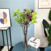 60cm 18頭の熱帯のモンステラ植物人工木の枝の偽のカメは部屋のオフィスの装飾のためのプラスチックヤシの葉211104