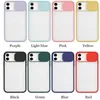 Kleurrijke Dia Camera Cover Camshield Lens Protection Case voor iPhone 12 11 PRO XS Max Max Frosted Phone Back Cover