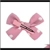 Barrettes Girls Bows Clips Fabric Striped Bow Hairpin Bowknot With Floral Bangs Clip Hairpins Hair Ties Designer Jewelry Accessory Ej3 Vjsvw