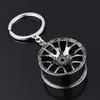 Interiördekorationer Auto Hub KeyChain Wheel Rim Car Keyring Luxury Zinc Eloy Key Tire Styling Chain för