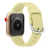 실리콘 Apple Watchband SE 6 5 42mm 38mm 40mm 44mm 스트랩 교체 팔찌 iWatch 시리즈 밴드