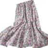 Za Women Midiskirt with High Waist Floral Print Elegant A-line Femme Summer Loose Chiffon Pleated Midi Skirt 210529