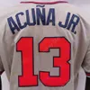 Baseball-Trikots Ronald Acuna Jr Jersey 2021 ASG 150. Patch Baby Blue Pullover Creme Grau Spieler Weiß Damen Größe S-3XL