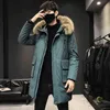 Inverno para baixo jaqueta homens grossos parkas quentes casacos baiacados jaqueta com capuz windbreaker casaco de alta qualidade overcoat branco pato para baixo 211204