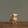 デンマークノルディックスタイルウッドスズメ鳥の装飾品アメリカ人形木製プレイルーム研究デスクトップアクセサリー210804