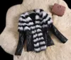 Women's Fur & Faux 2022 Women Raccoon Dog Leather Jacket Winter Sheepskin Long Sleeve Coats Big Size 6XL