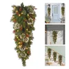 Decorative Flowers Wreaths Christmas LED Wreath Garlands Decoration Cordless Prelit Stairs Lights Up Navidad Xmas Decor Adornos 7719311