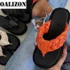 Infradito Scarpe Pantofole da donna in maglia intrecciata Piattaforma piatta casual Ciabatte aperte in punta Sandali piatti