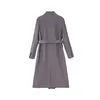 femmes long blazer robe double boutonnage surdimensionné manteau ceinture veste automne Lady outwear 210421