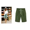 夏のショーツ女性のカジュアルな巾着弾性の膝の長さのバミューダのショートパンツ大型プラス6xL 210724