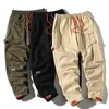 Fashion Cargo Byxor Män Streetwear Sweatpants 2021 Ny Multi Pocket Jogger Byxor Män Bomull Byxor Hög Street Kvalitet Byxor P0811