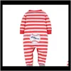 Jumpsuits Jumpsuitsrompers Clothing Baby Kids Maternity Drop Delivery 2021 Baby Boys Jumpsuit Footies Rompers Onesies Long Sleeve Born 01 Y I