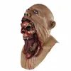 Para adultos sangrentos máscara de zumbis fusão traje de látex decorações de festa assustadoras Halloween face máscaras