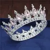 Barock kristall bröllop krona kunglig drottning diadem huvud prydnad tiaras och kronor brud bröllop hår smycken tillbehör x0625