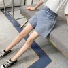 Filles Jeans courts Couleur unie Enfants Fille Denim Summer Kid Casual Style Vêtements pour 6 8 10 12 14 210527