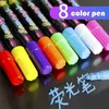 8 Pcs Liquid Chalk Marker Pens Set Erasable Color Highlighter LED Writing Board Blackboard Glass Window Pen Painting Art Markers 211104