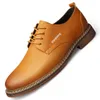 Hommes en cuir chaussures décontractées plat mode affaires à lacets automne printemps bas mâle antidérapant respirant confortable