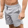 Running Shorts 2022 Summer Men Medium Waist Loose Male Sports Five-points Trousers Fitness Lacing Elastic Casual Quick-dry