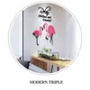 Nordic Flamingo 3D наклейка на стене для гостиной Детская комната комната крыльцо спальня дома украшения наклейки самоклеящиеся росписью 211112