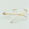 2021 designers endlesses diamonds glasses frame 3524012 natural white buffs horns eyeglasses size 3618140mm3036260