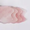 Quarzo rosa Giada Guasha Board Rosa Massaggio naturale Raschietto per pietre Gua Sha cinese Strumenti per viso Collo posteriore Corpo Agopuntura Terapia a pressione